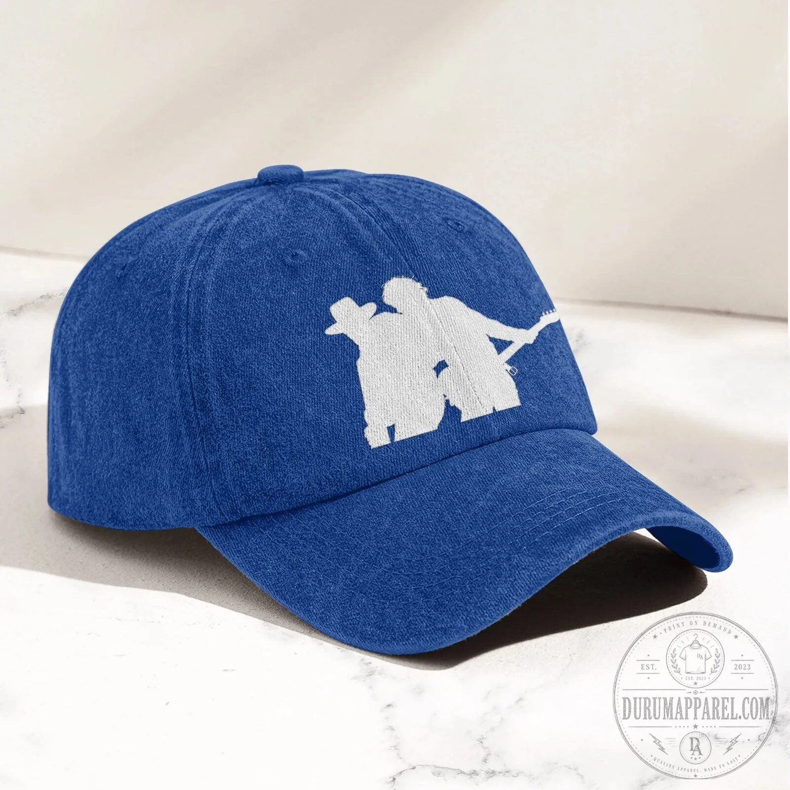 Bruce Springsteen and Clarence Clemons Silhouette Washed Denim Cap Hat 22 Bruce Springsteen and Clarence Clemons Silhouette Washed Denim Cap Hat