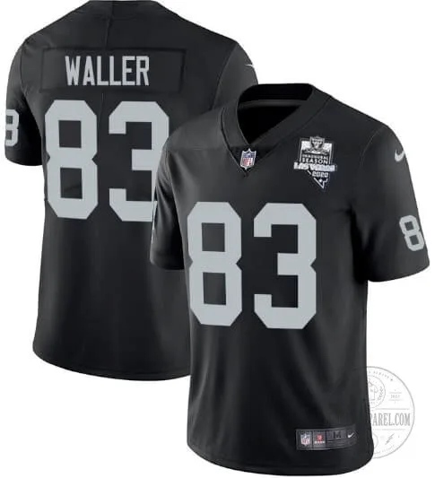 Darren Waller Las Vegas Raiders Black 2020 Inaugural Season Football Jersey 2 Darren Waller Las Vegas Raiders Black 2020 Inaugural Season Football Jersey