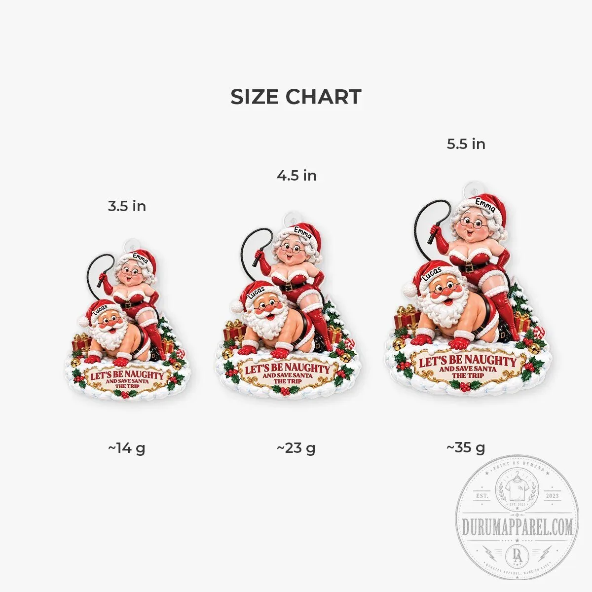 Let's Be Naughty And Save Santa The Trip Christmas Ornament 13 Let