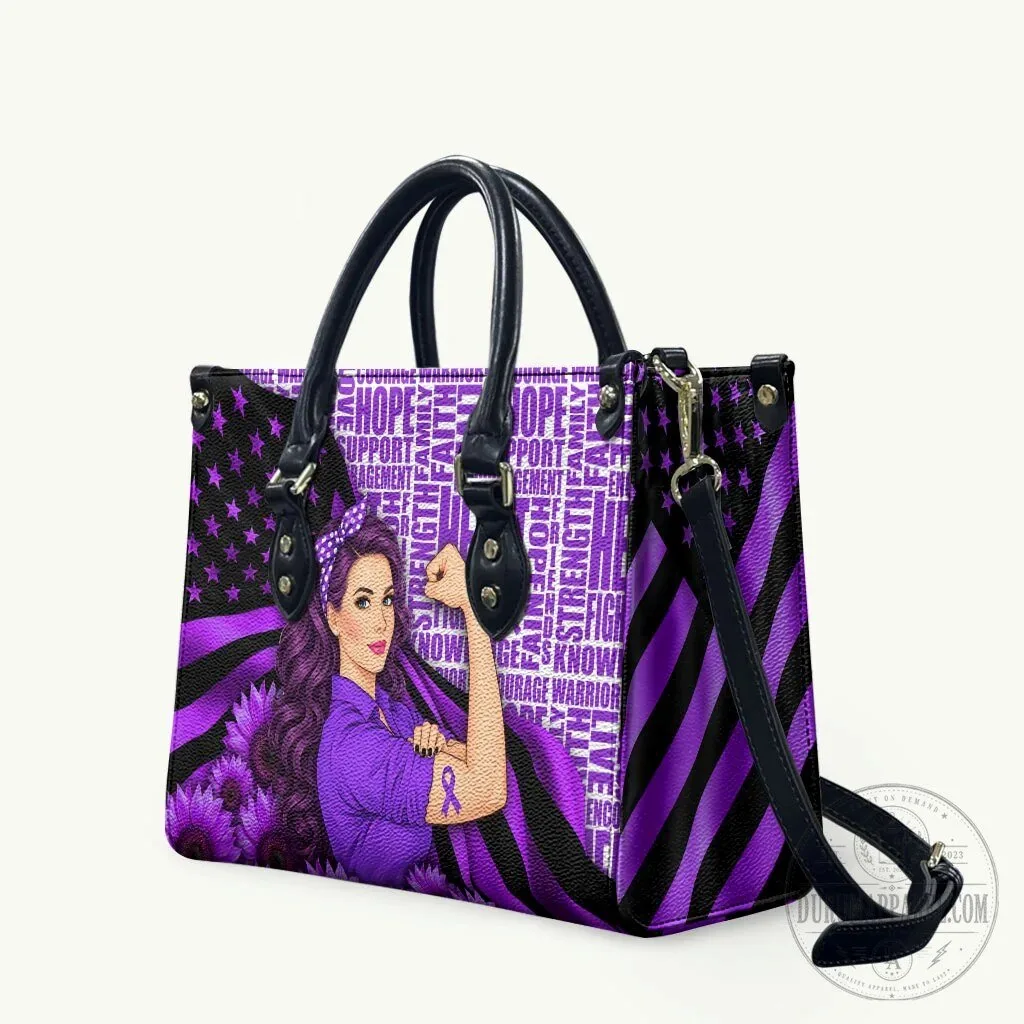 Domestic Violence Awareness Strong Woman Purple Ribbon Sunflower American Flag Bag 10 Domestic Violence Awareness Strong Woman Purple Ribbon Sunflower American Flag Bag