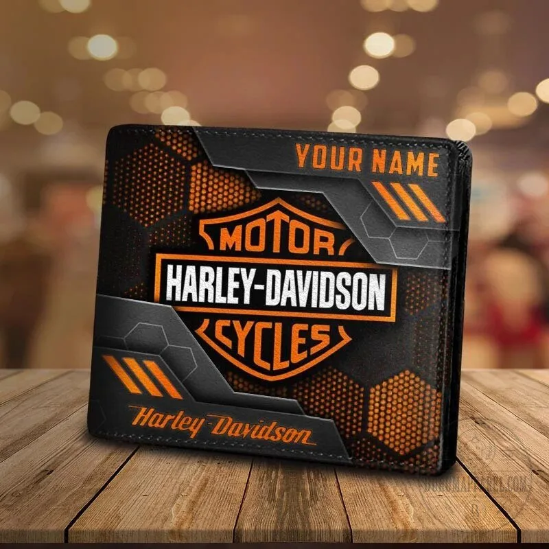 Harley-Davidson Motorcycle Personalized Bi-Fold Wallet