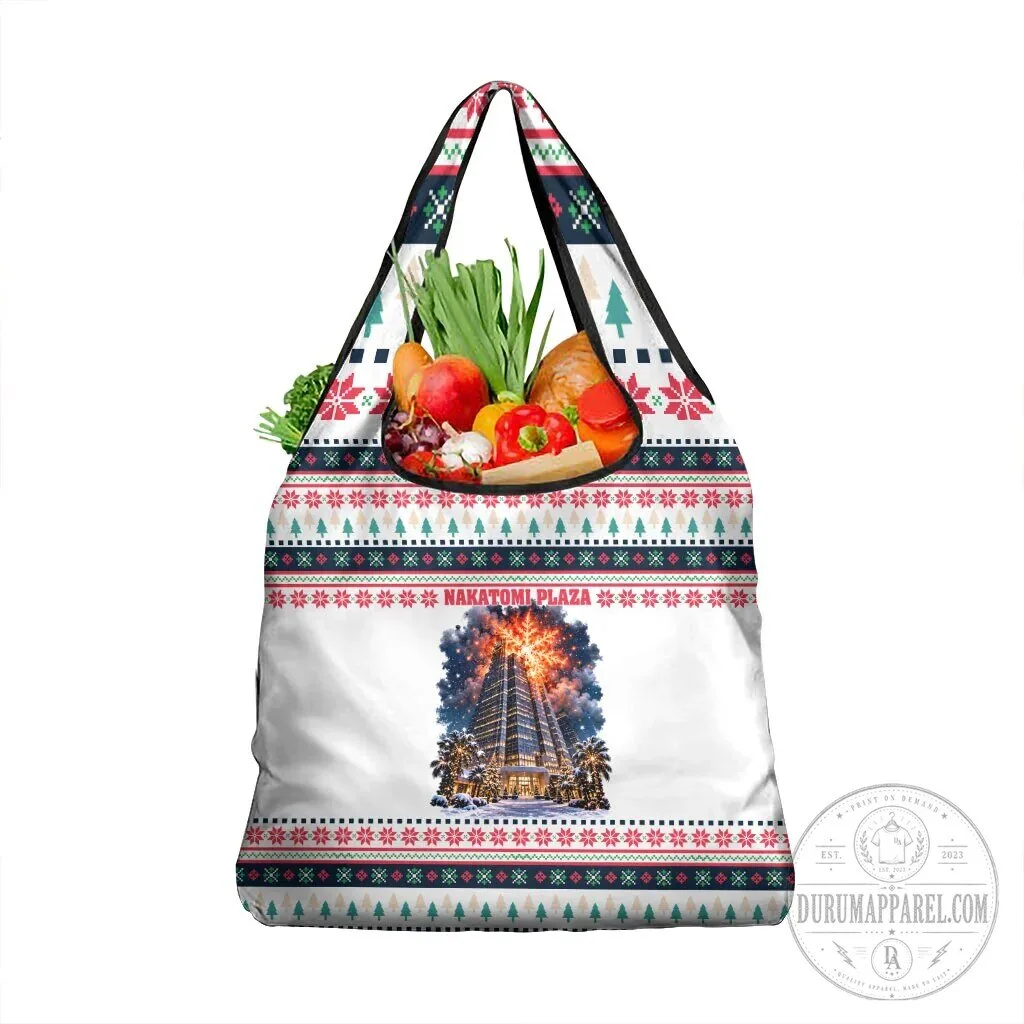 Christmas Nakatomi Plaza Explosion Reusable Grocery Bag 6 Christmas Nakatomi Plaza Explosion Reusable Grocery Bag