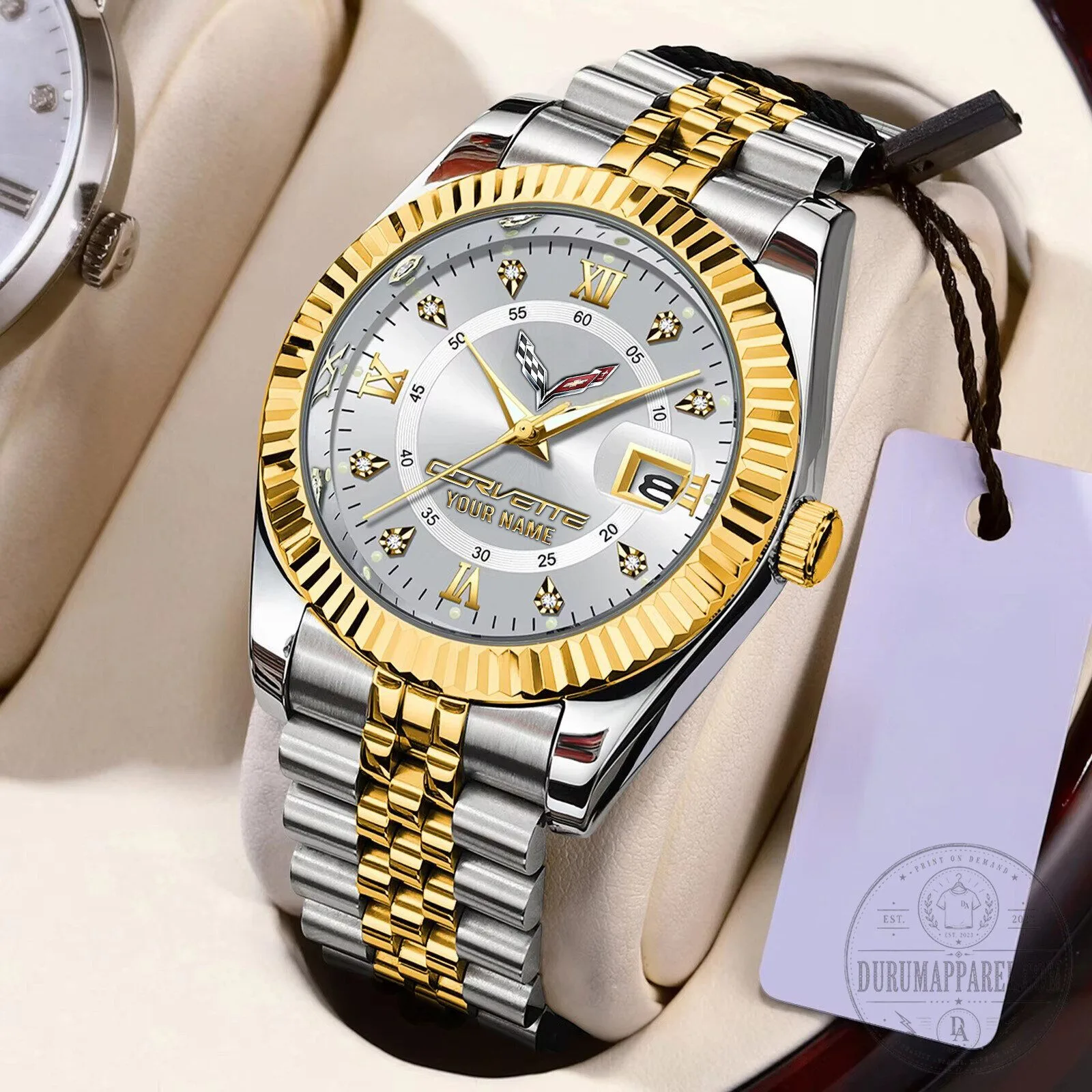 Corvette Personalized Name Elegant Design Watch 19 Corvette Personalized Name Elegant Design Watch