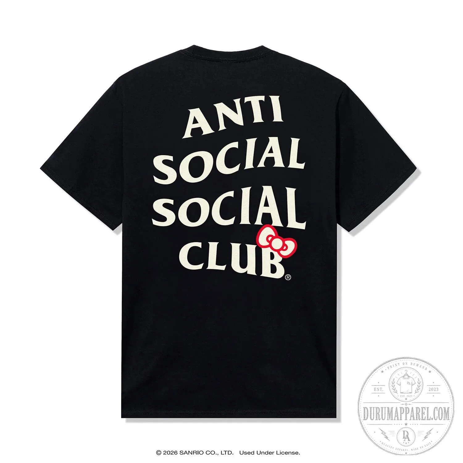 Anti Social Social Club Hello Kitty Pit Stop Black Graphic T-Shirt