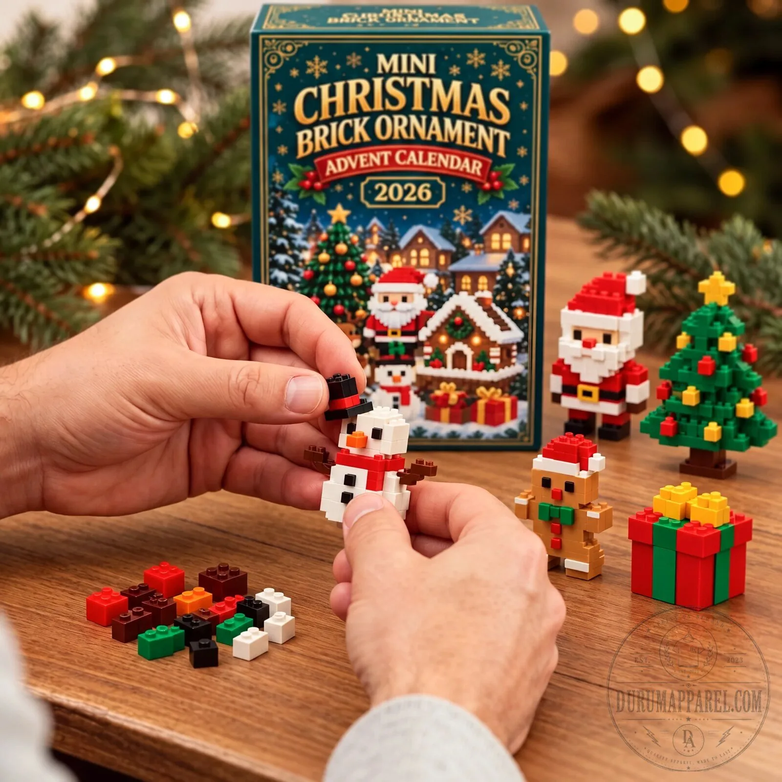 Mini Christmas Brick Ornament Advent Calendar 2026 Festive Holiday Decor 7 Mini Christmas Brick Ornament Advent Calendar 2026 Festive Holiday Decor