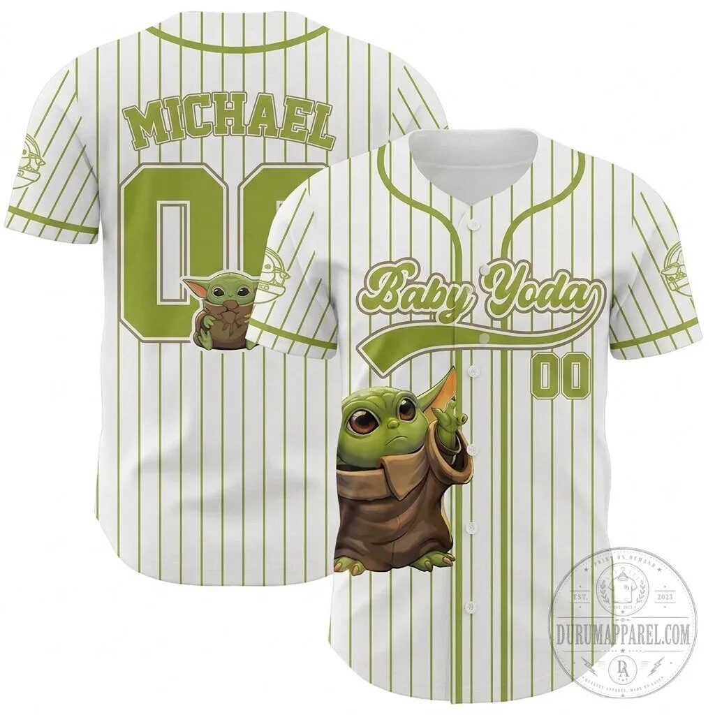Baby Yoda Grogu Star Wars The Mandalorian Personalized Baseball Jersey