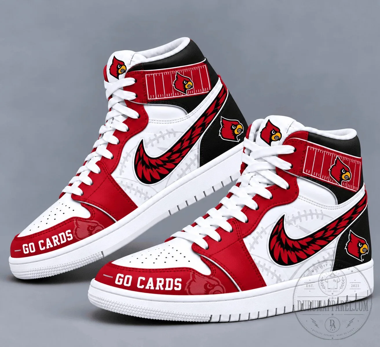 Louisville Cardinals Team Spirit High-Top Sneakers Custom Shoes