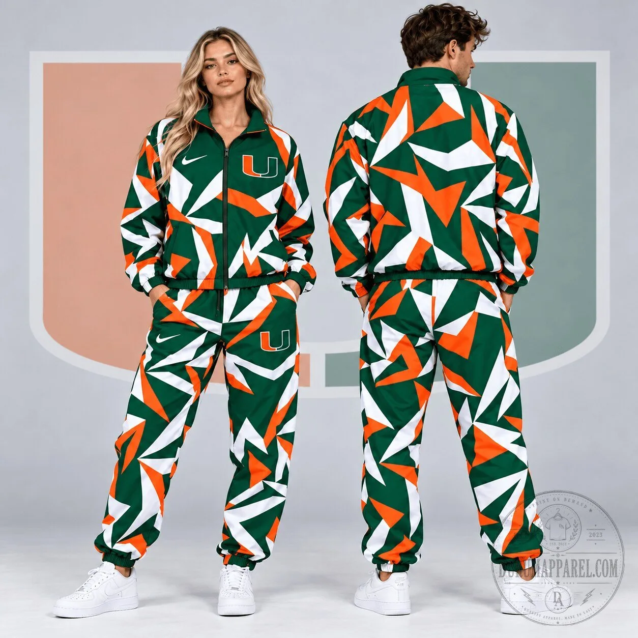 Miami Hurricanes NCAA Shattered Prism Full-Zip Jacket
