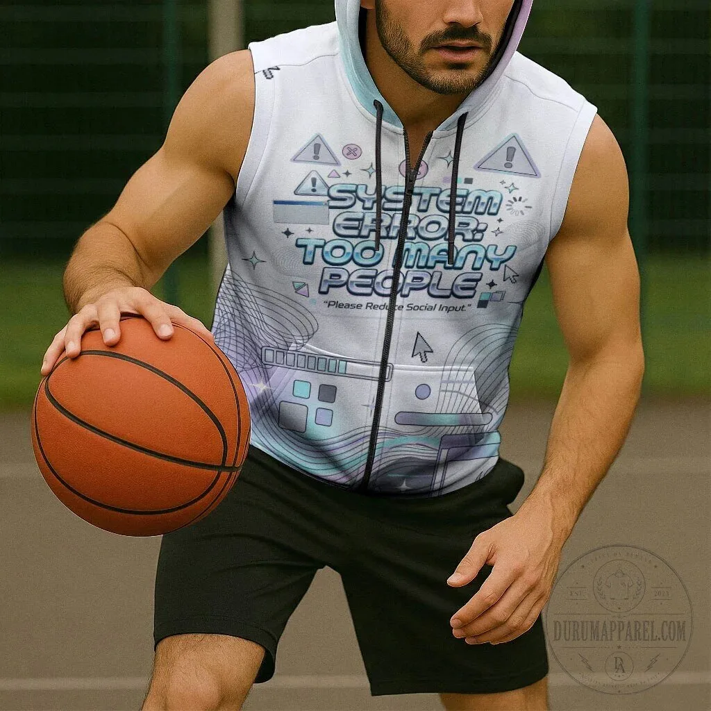 System Error Too Many People Cyber Aesthetic Sleeveless Hoodie 11 System Error Too Many People Cyber Aesthetic Sleeveless Hoodie