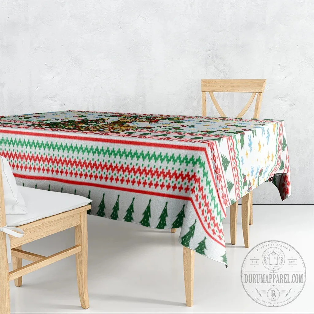 Cute Christmas Giraffe Lights Merry Bright Mostly Tangled Holiday Tablecloth 13 Cute Christmas Giraffe Lights Merry Bright Mostly Tangled Holiday Tablecloth