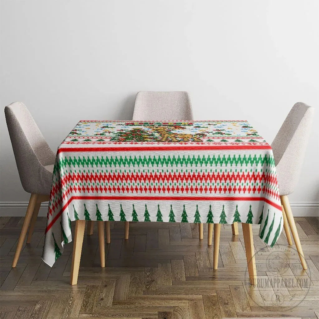 Cute Christmas Giraffe Lights Merry Bright Mostly Tangled Holiday Tablecloth 14 Cute Christmas Giraffe Lights Merry Bright Mostly Tangled Holiday Tablecloth