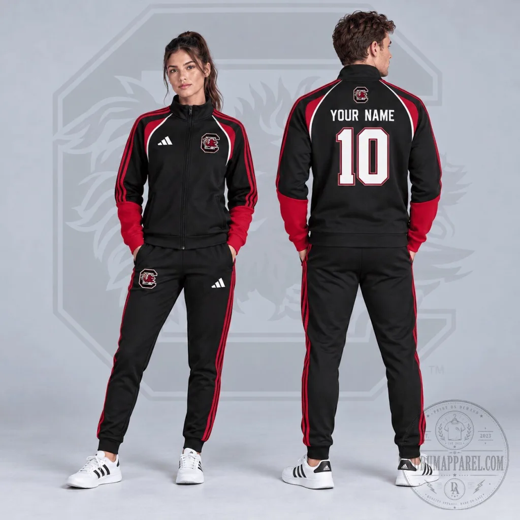 South Carolina Gamecocks Personalized Varsity Stripe Full-Zip Jacket South Carolina Gamecocks Personalized Varsity Stripe Full-Zip Jacket