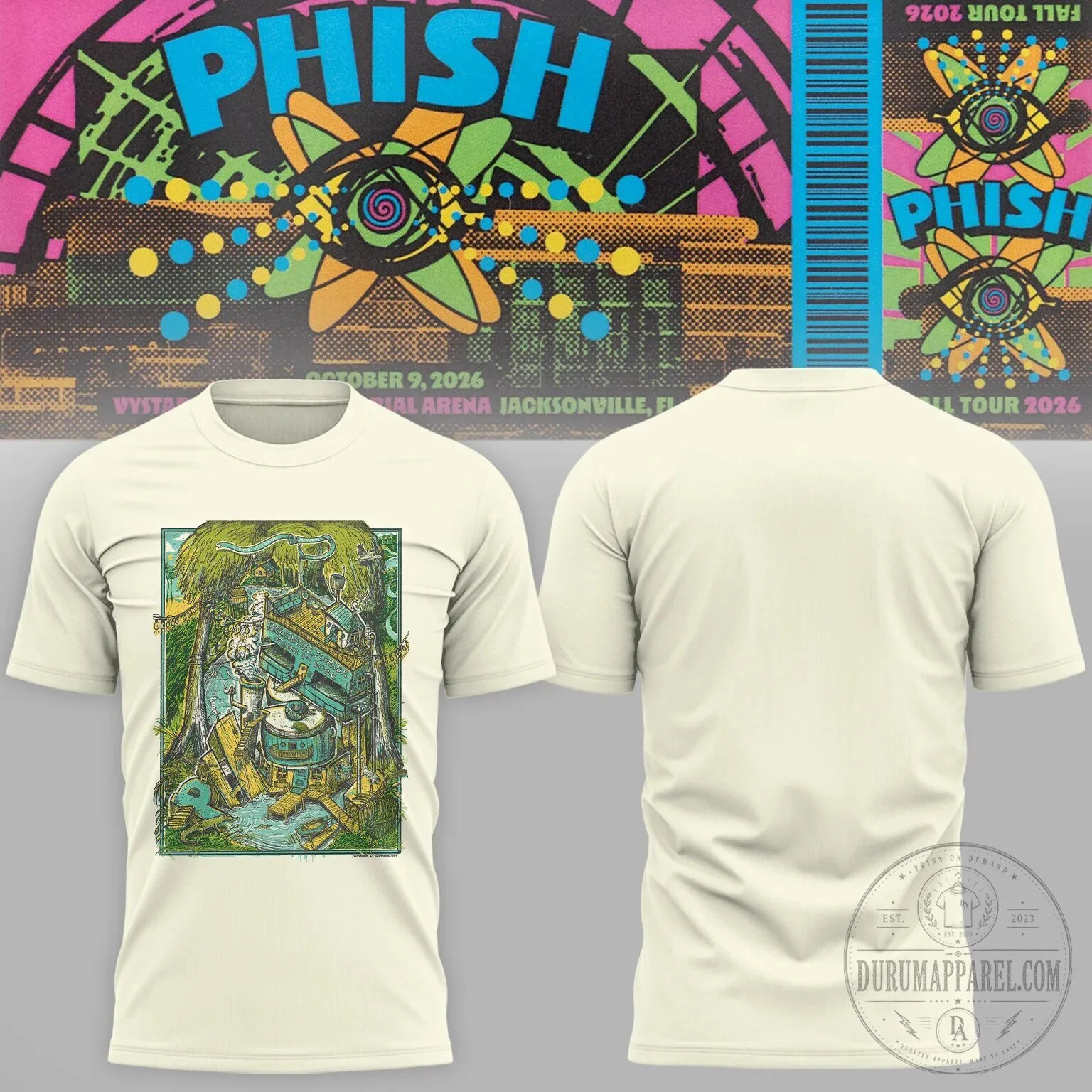 Phish Jacksonville Florida Fall Tour 2026 Concert Event T-Shirt