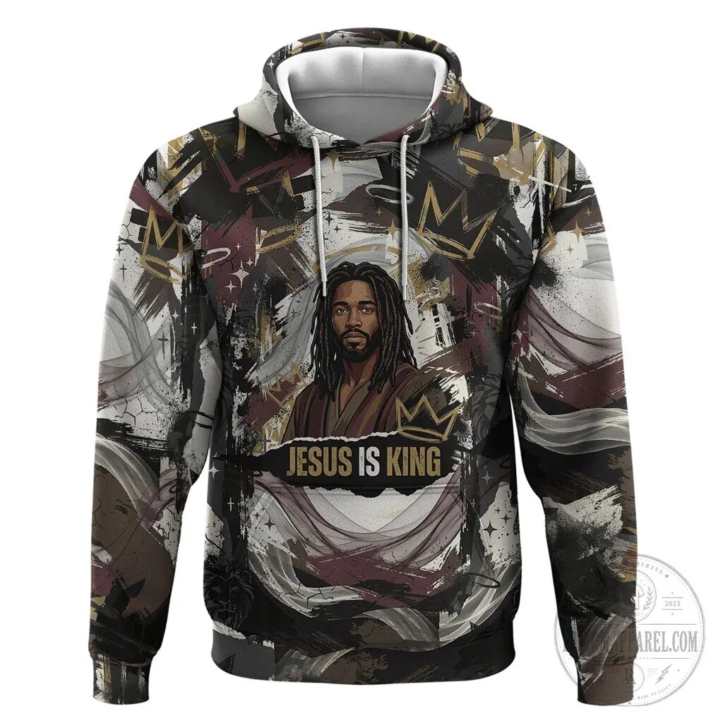 Jesus is King Lion of Judah Crown Grunge Religious Faith Zip Hoodie 11 Jesus is King Lion of Judah Crown Grunge Religious Faith Zip Hoodie
