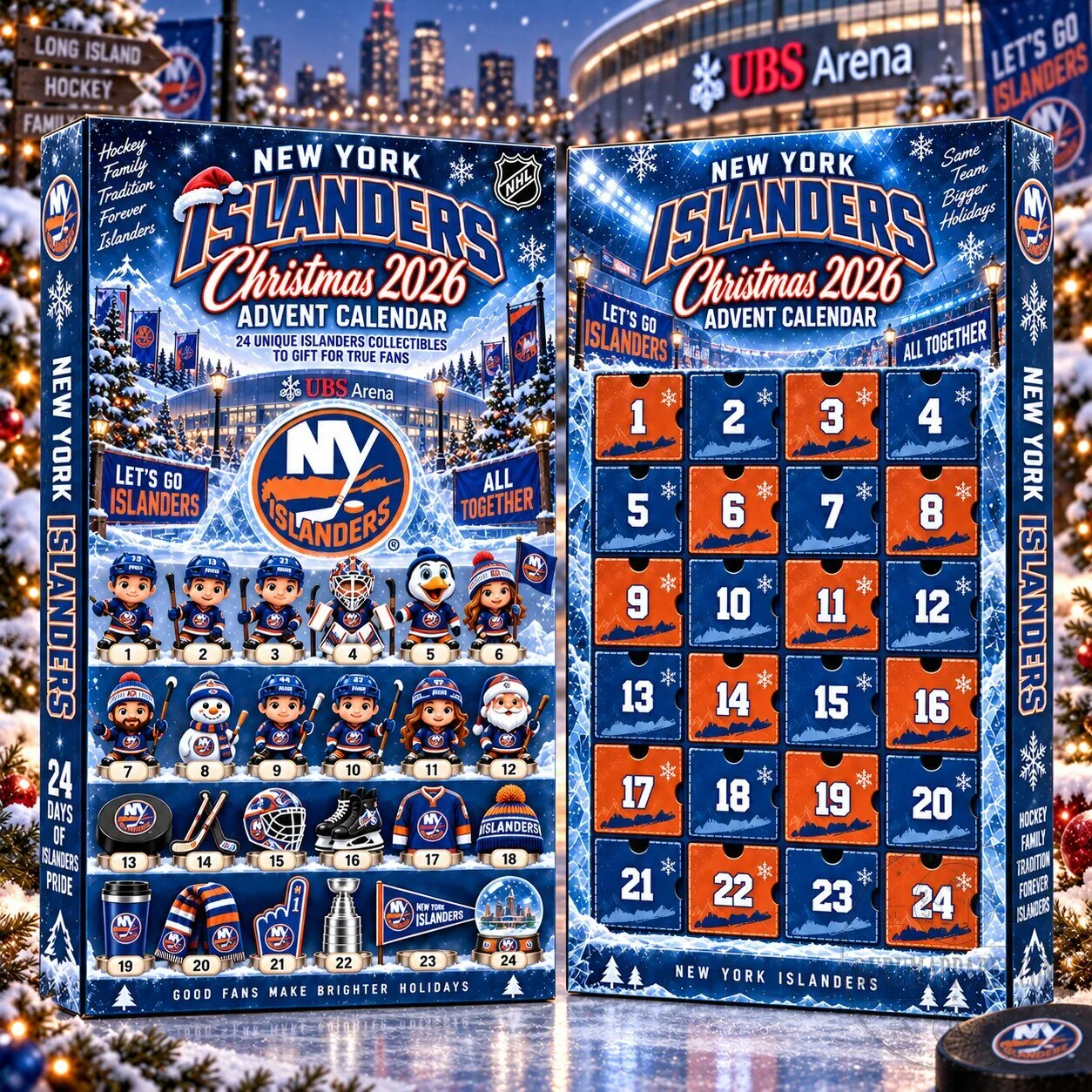 New York Islanders 2026 Christmas Advent Calendar Box for Hockey Fans