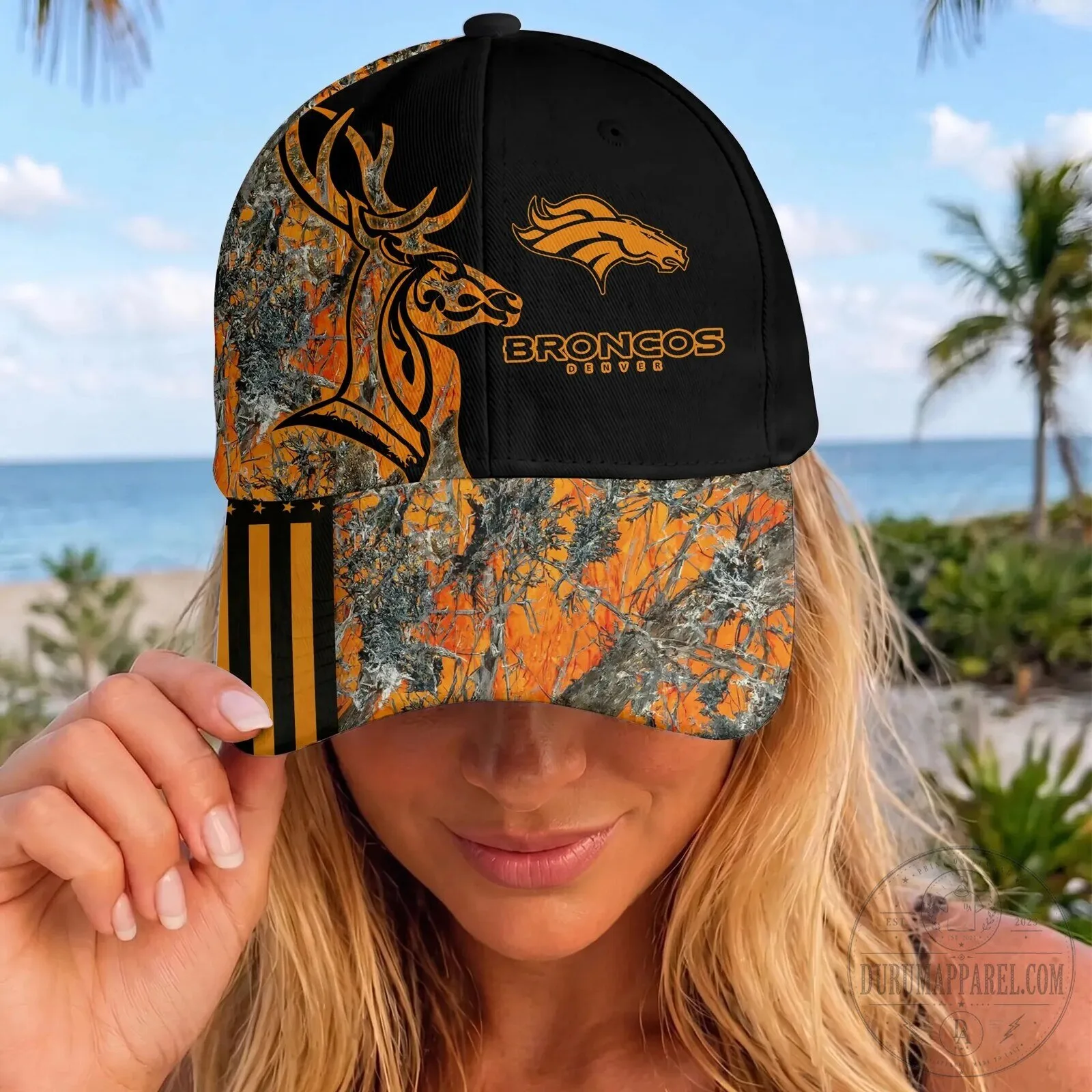 Denver Broncos Camouflage Deer Hunter American Flag Cap Hat 10 Denver Broncos Camouflage Deer Hunter American Flag Cap Hat
