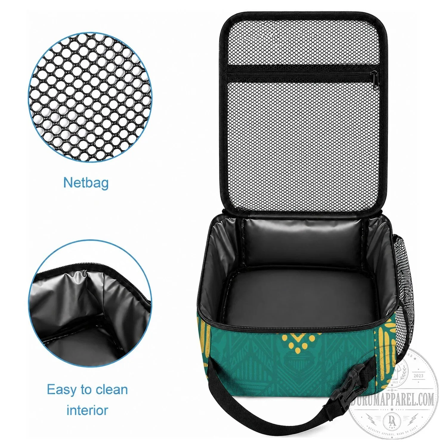 Jamaica Tribal Pattern Custom Number and Text Insulated Lunch Bag 7 Jamaica Tribal Pattern Custom Number and Text Insulated Lunch Bag