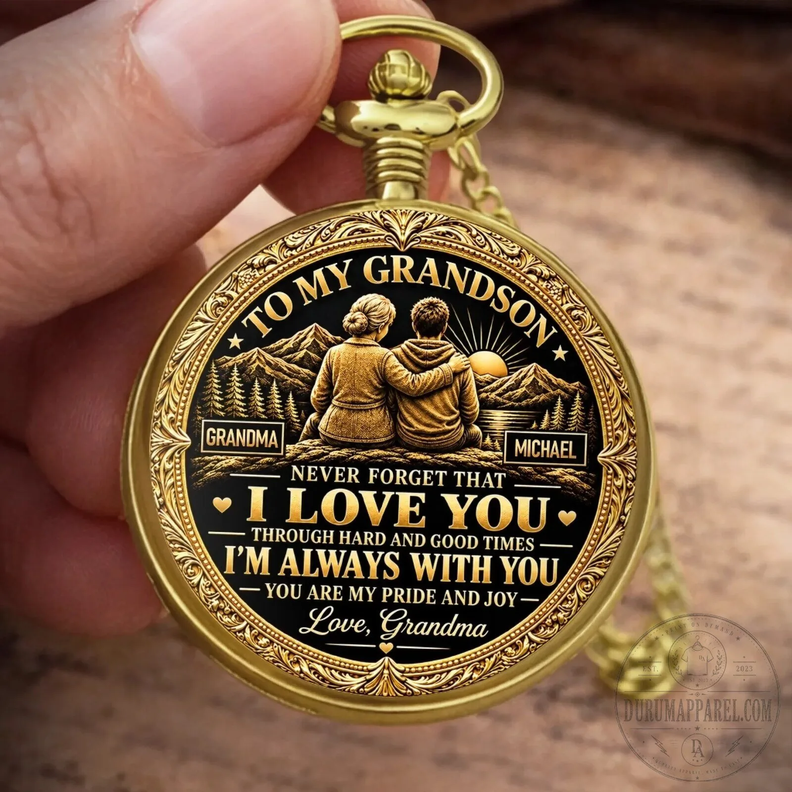 Personalized To My Grandson From Grandma Engraved Pocket Watch 10 Personalized To My Grandson From Grandma Engraved Pocket Watch