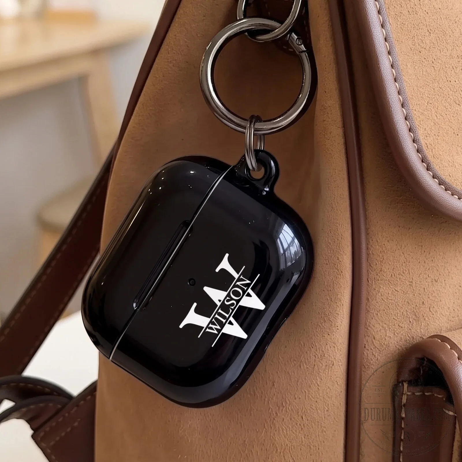 Personalized Initial Monogram AirPods Pro Case with Keychain 12 Personalized Initial Monogram AirPods Pro Case with Keychain