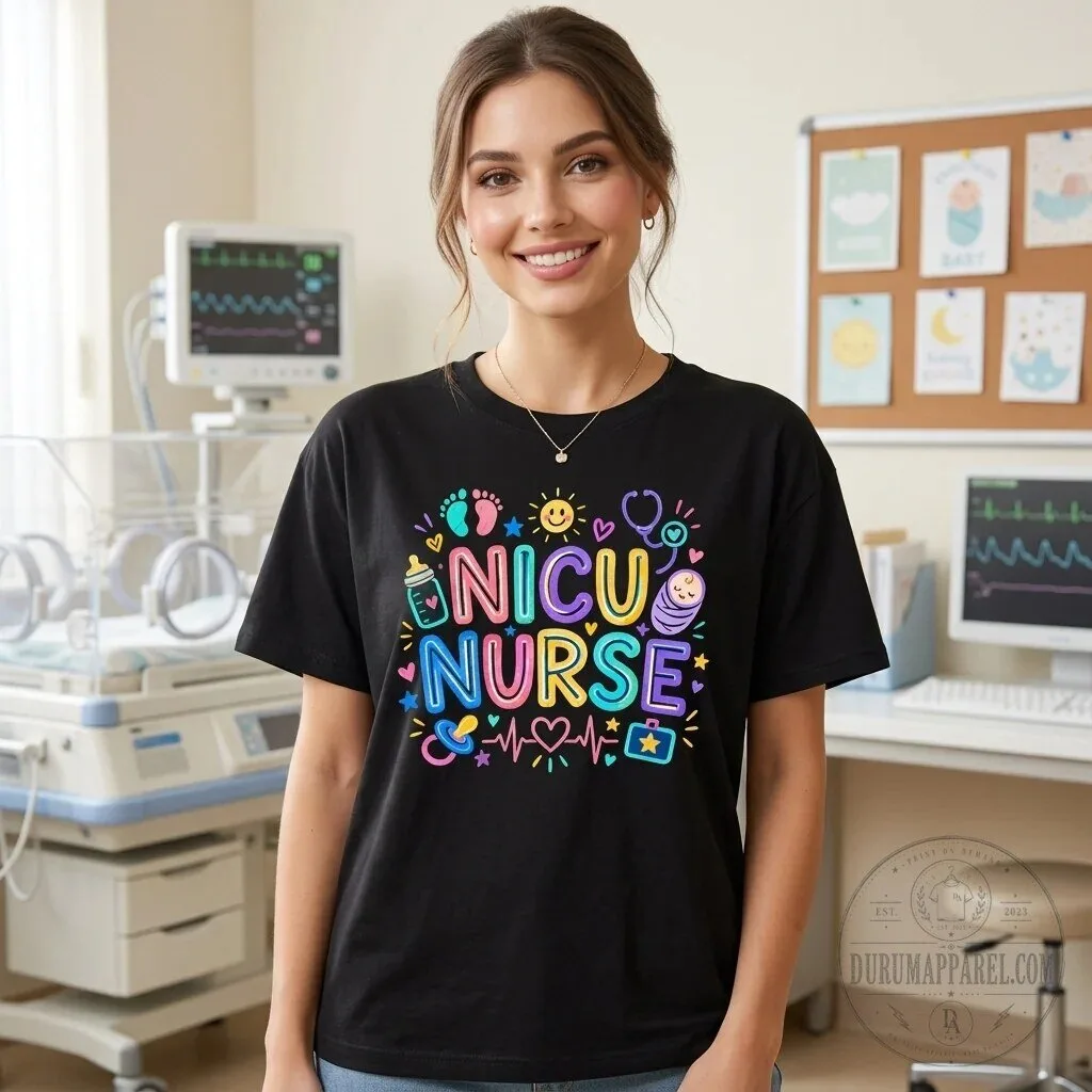 NICU Nurse Colorful Neonatal Intensive Care Unit T-Shirt